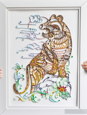 纸上生花 十二生肖衍纸工艺品设计的创意与匠心
